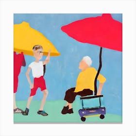 Umbrellas Canvas Print