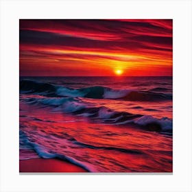 Sunset In The Ocean 13 Canvas Print