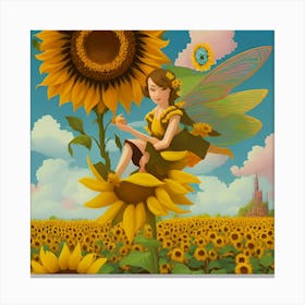 Sunflower Fairy Canvas Print