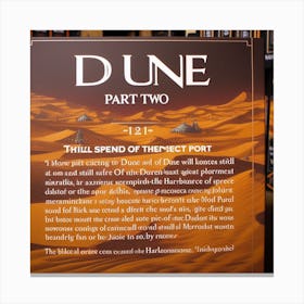 Dune Part Two Canvas Print