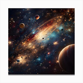 Planets In Space 1 Canvas Print