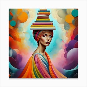 Geometric and Fluid Feminine Wisdom in Art Canvas Print