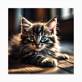 Kitten With Blue Eyes 3 Canvas Print