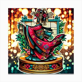 Japan Geisha Visual 100 Canvas Print