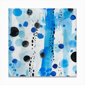 Blue Polka Dots 1 Canvas Print