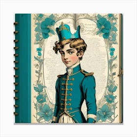 Albedobase Xl Princes Boy Edith Holden Style Blue And Ivory Ju 2 (1) Canvas Print