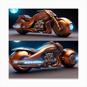 Futuristic Motorcycle 4 Canvas Print