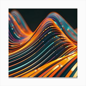 Abstract Wave Pattern 3 Canvas Print