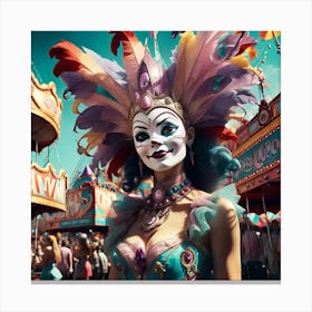 Carnival Girl Canvas Print