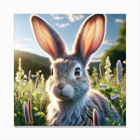 Rabbit In The Meadow Canvas Print