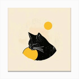 Cat With A Ball Canvas Print