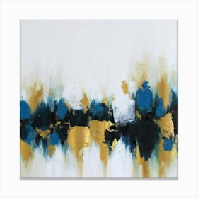 Abstract Blue And Gold Painting Canvas Print