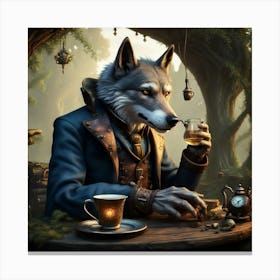 Steampunk Wolf Canvas Print