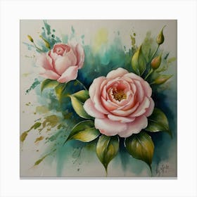 Pink Roses Canvas Print