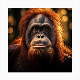 Orangutan Portrait 1 Canvas Print