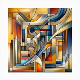 A mixture of modern abstract art, plastic art, surreal art, oil painting abstract painting art deco architecture 10 Canvas Print
