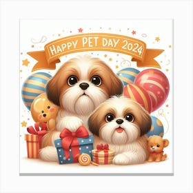 Happy Pet Day 2020 Canvas Print