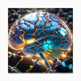 Brain 3d Illustration 1 Canvas Print