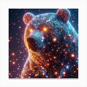 Bear In Space Canvas Print