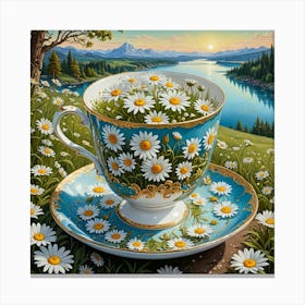 Daisy Cup 4 Canvas Print