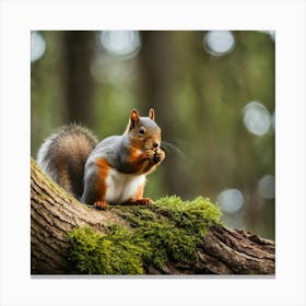 Squirrel In The Forest 432 Canvas Print