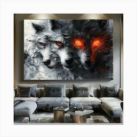 Wolf Painting Canvas Print