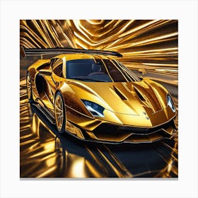 Golden Lamborghini 18 Canvas Print