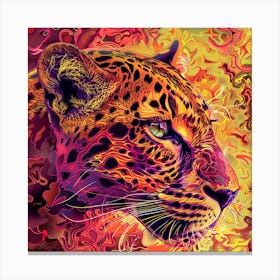 Psychedelic Leopard 1 Canvas Print