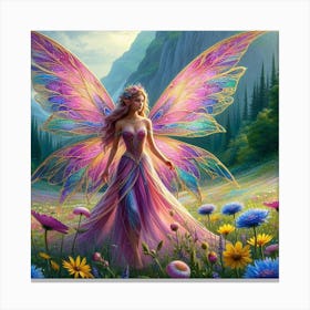 Fairy In The Meadow 3 Canvas Print