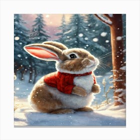 Snow Bunny Canvas Print