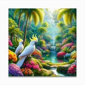 Two Cockatoos Canvas Print