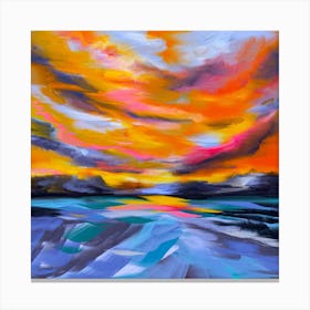 Abstract Landscape Square Canvas Print