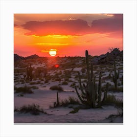 sunset in the mountains Canvas Print