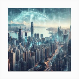 Futuristic Cityscape 5 Canvas Print