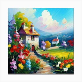 House In The Countryside Canvas Print