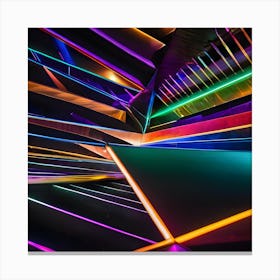 Abstract Neon Lights 1 Canvas Print