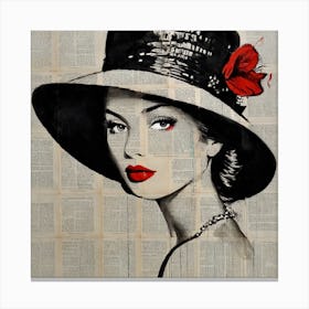 Lady In A Hat Canvas Print