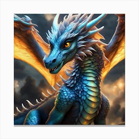 Blue Dragon Canvas Print