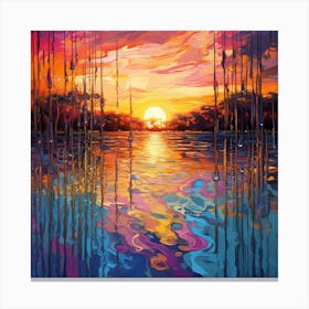 Sunset In The Water 2 Canvas Print