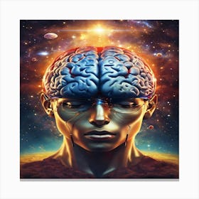 Brain In Space Canvas Print