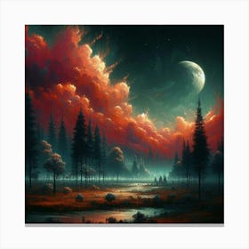 Night In The Forest 6 Canvas Print