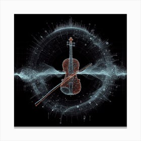 Violin In Space Canvas Print