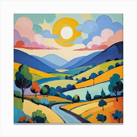 Sunny Day In The Country Canvas Print