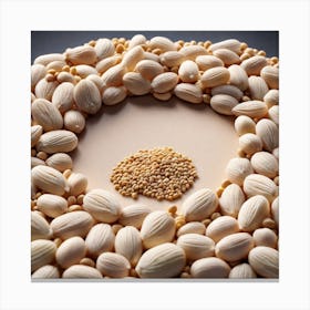 Almonds In A Circle Canvas Print