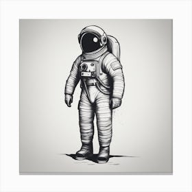 Astronaut In blank Space Canvas Print