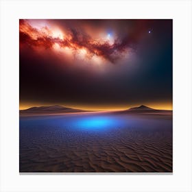 Galaxy In The Desert Canvas Print