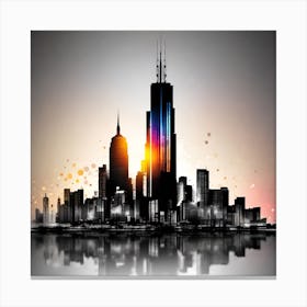 Chicago Skyline 3 Canvas Print