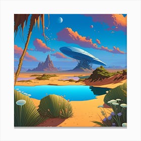 Sci-Fi Landscape Canvas Print