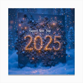 Happy New Year 2025*3* Canvas Print