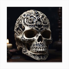 Diverse Bone Skull 2 Canvas Print